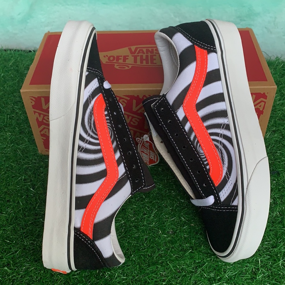 VANS STYLE 36 Swirl Black/Fiery Coral Men’s - Picture 6 of 16